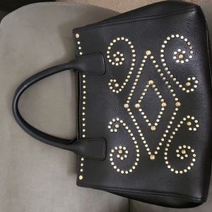 Emma Fox Black Leather Satchel